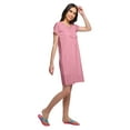 thumbnail image 3 of Moomaya Womens Button Placket Nursing Nightwear Solid Nightdress For Ladies, 3 of 6