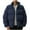 Navy, variant on Men's Weatherproof Hooded Coat with Zipper Front and Long Sleeve for Winter Conditions