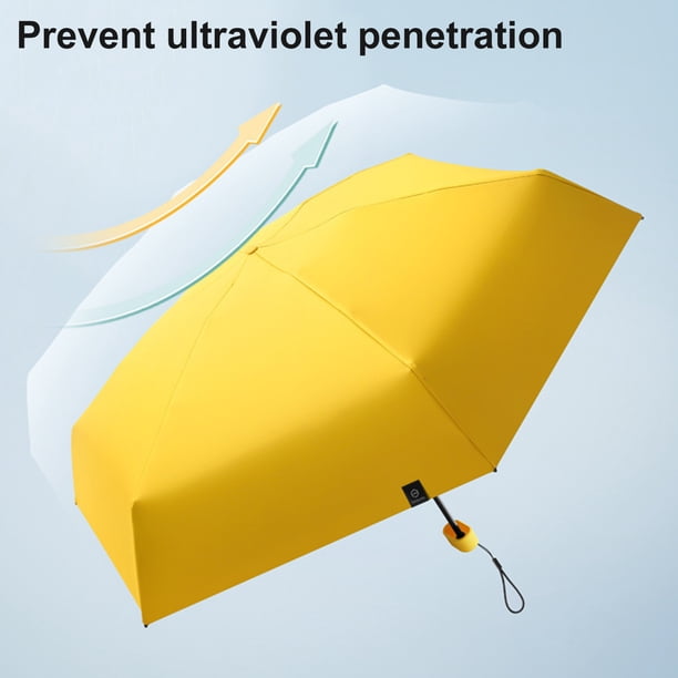 Gwong hogar 2 PCS plegable paraguas plegables protección ultravioleta compacta 6 costillas paraguas reforzadas para actividades al aire libre Gwong 21096449