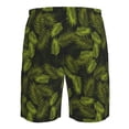 thumbnail image 6 of Kdxio Tropical Palm Leaves Fern Leaf Pattern Mens Casual Shorts - Drawstring Summer Beach Sports Shorts for Men, 6 of 9