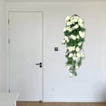 thumbnail image 4 of Decorations White Rattan Rose Wall Hanging Set with Iron Planter and Hook for Home Decor Garden Arrangement(1-Piece) Rkxzt, 4 of 9