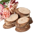 thumbnail image 2 of BLESIYA 5xUnpainted Natural Oval Blank Wood Slices Predrilled with Holes 25pcs/pack, 2 of 8