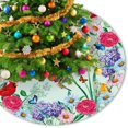 thumbnail image 3 of Sunflower Tree Skirt Bird, Christmas Tree Decoration Soft Plush Tree Mat Holiday Party 36 inches, 3 of 6