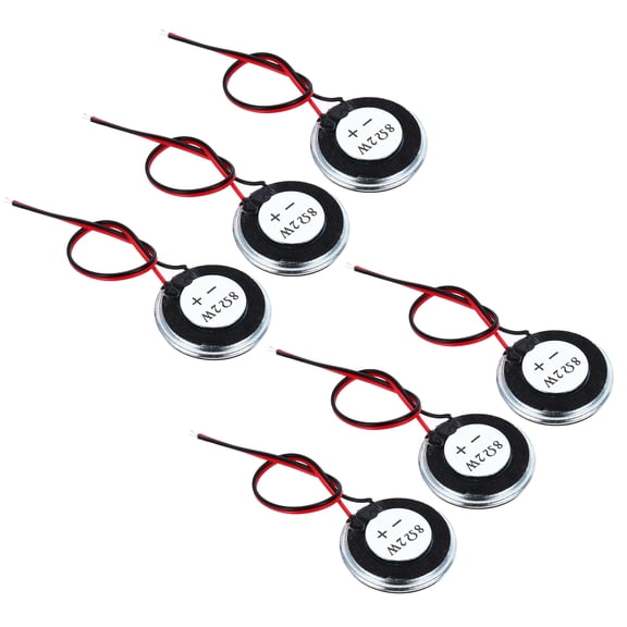 6 Pcs 2W 8 Ohm Metal Shell Round Internal Magnet Speaker with 120mm Wire