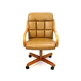 thumbnail image 3 of Furnish Theory  C118 Ashtyn Swivel Tilt Caster Arm Chair in Buff Bonded Leather, 3 of 4