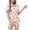 0-Beige719, variant on WOYY Toddler Girls Outfits Bow Flower Print Short Sleeve Button Shirt Shorts Sleepwear Set, Sizes 3-4T