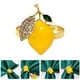 thumbnail image 3 of Juego de 4 servilleteros de verano con forma de limón, porta servilletas decorativos de frutas para bodas, fiestas y decoración de mesas festivas, hebillas de servilleta amarillas de primavera., 3 of 4