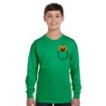 thumbnail image 2 of Awkward Styles Halloween Youth Sweatshirt Girls Boys Angry Pumpkin Crewneck Tee for Kids Pocket Print, 2 of 5