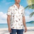 thumbnail image 5 of Xecao Leopard Print print Hawaiian shirt - a stylish short-sleeve button-down for men, perfect for casual beach and tropical outings., 5 of 9