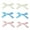 Ivory Light Blue Light Pink, variant on 2.5 Inch Small Satin Hair Bows - Set of 6