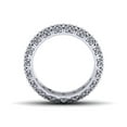 thumbnail image 3 of Natural 4.00Ct Round Cut Diamond Wide 5Row Anniversary Wedding Eternity Band 10k Gold IJ I1, 3 of 3
