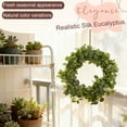 thumbnail image 4 of Artificial Eucalyptus Wreath - Handmade Green Floral Wreath for Front Door,Wall,and Seasonal Home Decor,18 inch, 4 of 6