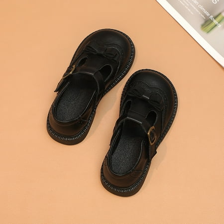 

Girls‘ Shoes Children‘s Black Performance Shoes Spring and Autumn Soft-soled Genuine British Baby Shoes for 223850