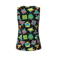 thumbnail image 5 of Picia Geometric Dinosaur Pattern Women's Workout Tank Top,Breathable Activewear,Slim Fit Athletic Top,Versatile Workout Moisture-wicking top-Large, 5 of 9