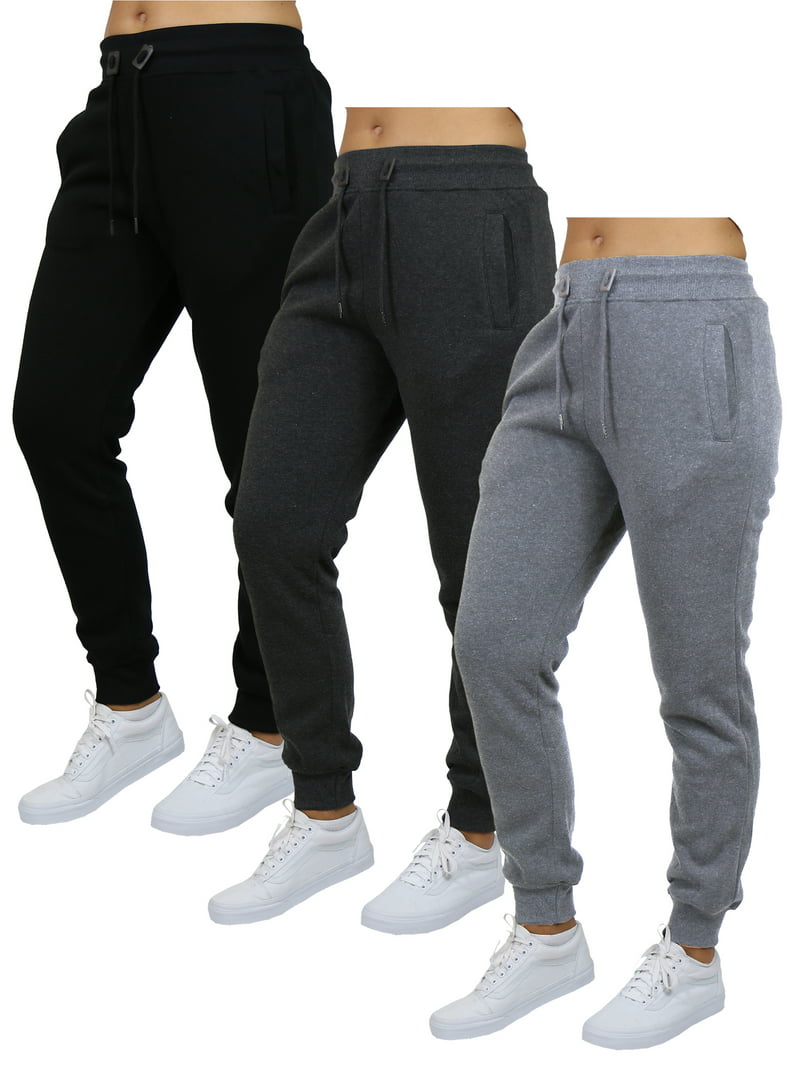 3-Pack Fleece French Terry Oversized Loose-Fit Jogger Sweatpants - Walmart.com