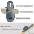 thumbnail image 3 of MAXHONG Cross Band House Slippers for Women Open Toe ,Soft Spa Slippers Memory Foam Bedroom Slippers with Silky Velvet Comfy Slip On Breathable Indoor Outdoor, 3 of 5