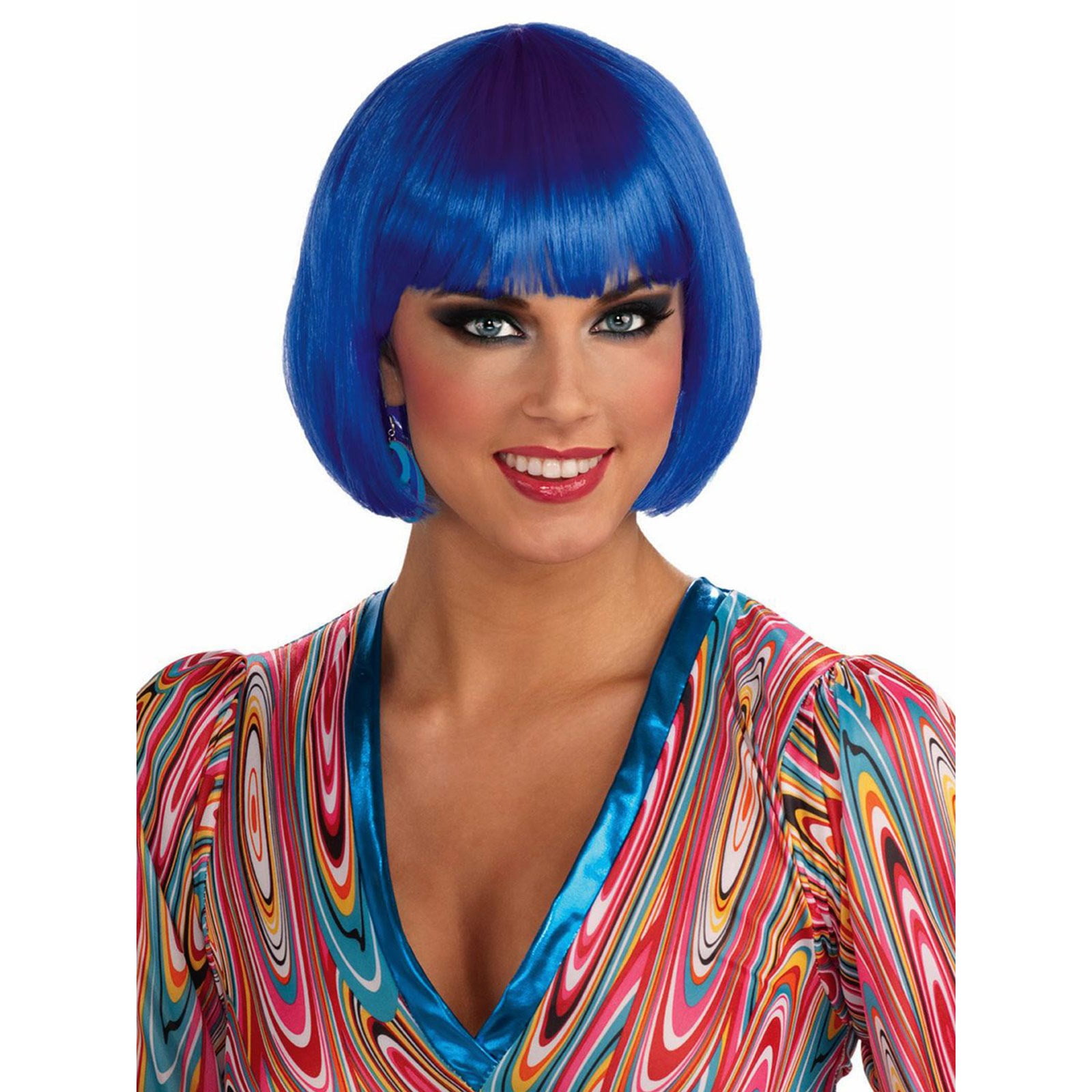 blue wig bob