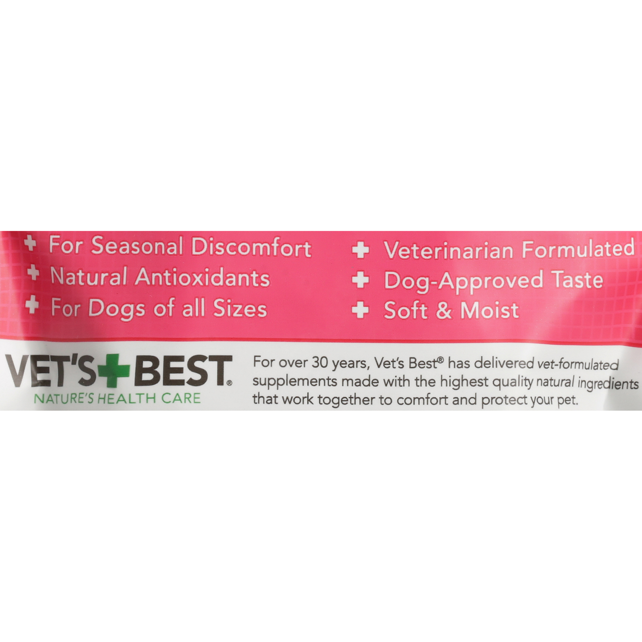 Vets Best Seasonal Allergy Soft Chew Dog Supplements Soothes Dogs Skin