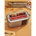 thumbnail image 4 of 4 Slice Toaster Touch Screen Control, Long Extra Wide Slots Smart Bread Toaster, 6 Bread Types & 6 Shade Settings, Stainless Steel Toaster, with Remo, 4 of 9
