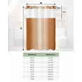 thumbnail image 6 of No Hook Shower Curtain with Snap in Liner, Abstract Ombre Burnt Orange Gradient Hotel Shower Curtains for Bathroom, Washable Shower Curtain Liner Set with Mesh Top Window, 48"x72", 6 of 6
