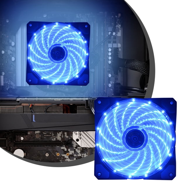 CPU Cool Fan, Chassis Fan, 120mm PWM, Hydraulic Bearing, Low-Noise 23DB, 1200 RPM, 45 CFM, Intelligent Temperature Control, RGB Lighting, PC Cooling, Easy Installation