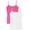 2 Pk- White / Fuschia, variant on Juniors' Camisole Built-in Shelf Bra Adjustable Spaghetti Straps Tank Top 2 Pack or 4 Pack