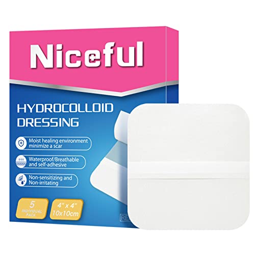 Niceful Hydrocolloid Bandages Large, Adhesive Hydrocolloid Dressing 4