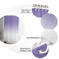 thumbnail image 3 of Minimalist Purple Shower Curtain, 72" x 72", and White Gradient Waterproof Bathroom Curtain Washable Shower Curtain Set with 12 Hooks, 3 of 6