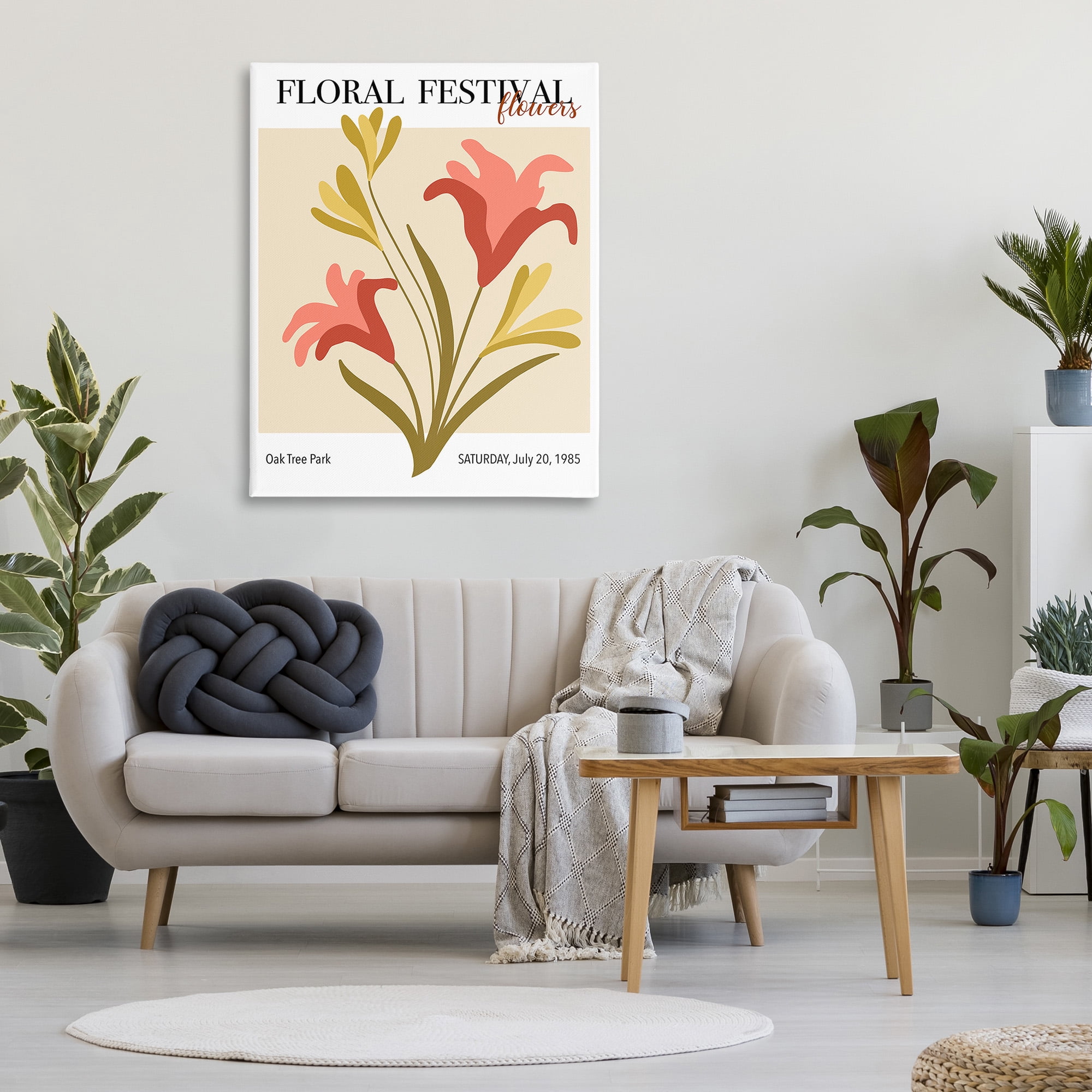 Stupell Industries Floral Festival Abstraction Botanical & Floral Painting Gallery Wrapped Canvas Art Print Wall Art, 36 x 48