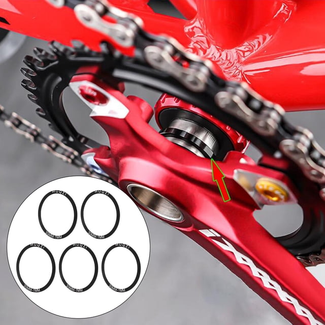 5 Pcs Joint de Boîtier de Pédalier de Vélo en Alliage d'Aluminium BB Entretoise Pièces de Route Remplacement 30MM T1MM