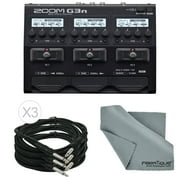 Zoom G3n Multi-Effects Processor for Electric Guitar Bundle with 3 X 1/4 Inch...