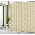 thumbnail image 4 of Ambesonne Damask Shower Curtain, Wildflowers Leaves Vintage, 69"Wx75"L, Almond Green, 4 of 4