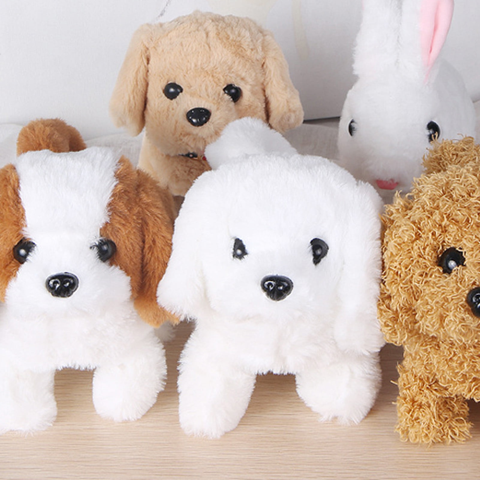 Electric Plush Simulation Display Mold Smart Dog Plush Puppy Toy For  Children Walking Teddy Rabbit Tail Wagging Ass Shaking Toy