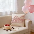 thumbnail image 6 of Tuvgenk Love Throw Pillow Covers Comfort 18x18 in Pink Couch Cushion Covers Decorative Durable Embroidered Pillow Cover with Zipper, 6 of 6
