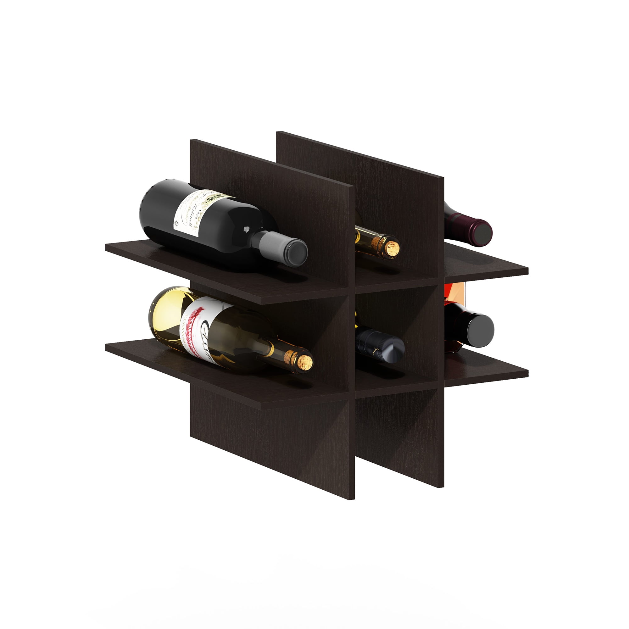 Furinno CUBICLE 9 Cube Organizer Not for IKEA Kallax Shelving Black Oak