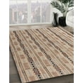 thumbnail image 3 of Ahgly Company Machine Washable Indoor Rectangle Abstract Dark Gold Brown Area Rugs, 2' x 3', 3 of 7