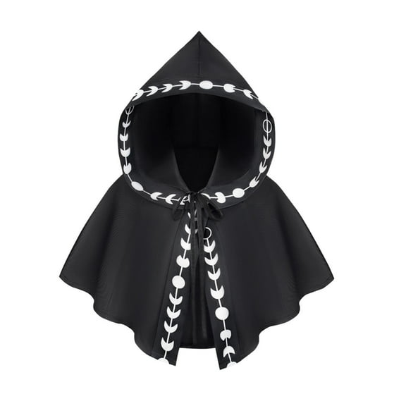 GDEGE Hallow-een Gothic Five Color Print Hooded Cape Shawl Stage Cos Role Performance Casual Shawl Wraps Beautiful Fashion Shawl Wraps Home Party Shawl Wraps