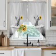thumbnail image 3 of Swag Valance Curtains for Windows, Funny Pig Light Filtering Kitchen Curtains with Rod Pocket, Cute Art Vintage Lovely Animals on Bathtub Window Treatment Valances for Living Room, 36x36 - 2 PCS, 3 of 9