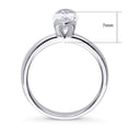 thumbnail image 4 of BERRICLE Sterling Silver Solitaire Wedding Engagement Rings 1.6 Carat Half Bezel Set Marquise Cut Cubic Zirconia CZ Ring for Women, Rhodium Plated Size 6, 4 of 6