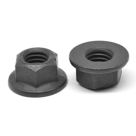 

3/8-24 Fine Thread Grade G Stover All Metal Flange Locknut Medium Carbon Steel Black Phosphate Pk 100