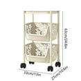 thumbnail image 4 of Steadline Mobile Storage Cart with Wheels and Brake System - Multi-Purpose Organizer for Living Room Bedroom and Bathroom Essentials, 4 of 6