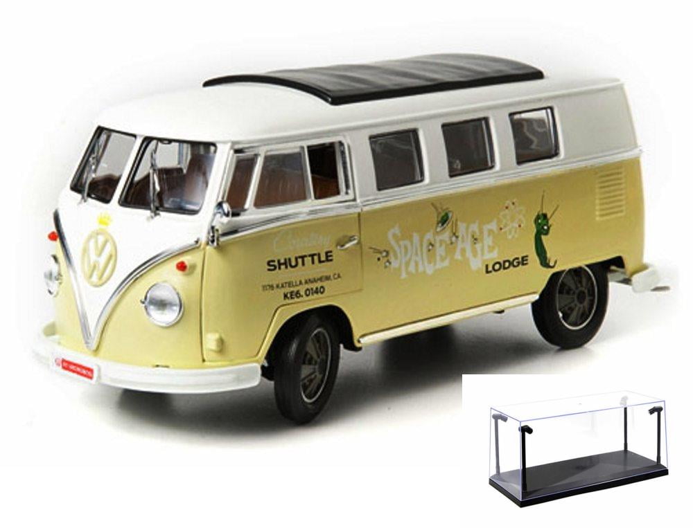 1962 VOLKSWAGEN MICROBUS "SPACE AGE LODGE" CREAM 1/18 BY GREENLIGHT 12851
