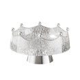 thumbnail image 2 of Frutero con pedestal Plato de frutas Centro de mesa Cuenco decorativo Moderno Multiusos Blanco y Plata, 2 of 7