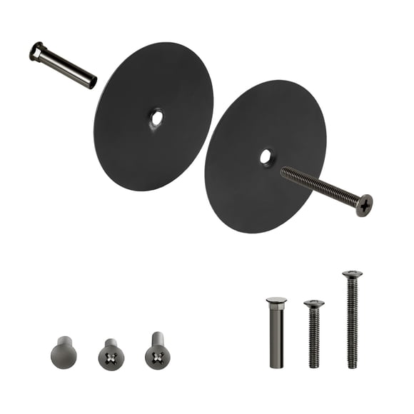 Placa cubreagujero para pomo de puerta Naubea 6,6 cm negro mate
