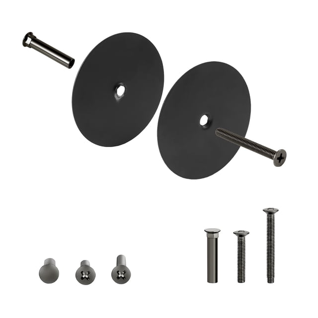 Placa cubreagujero para pomo de puerta Naubea 6,6 cm negro mate