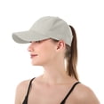 thumbnail image 6 of Women's Criss Cross Back Baseball Cap, Ponytail Hat with Quick Dry Fabric, UV Protection Sport Cap for Running, Hiking, and Outdoor Activities Khaki, 6 of 8