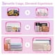 thumbnail image 3 of Bolsa de maquillaje TISRATOK transparente para mujer con cierre, 12 unidades, color rojo rosa, 3 of 7