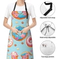 thumbnail image 4 of Kdxio Colorful Donut Apron with Pockets Adjustable Kitchen Aprons for Men Women Waterproof Aprons for Cooking,Drawing,Crafting, Baking Household Cleaning, 4 of 8