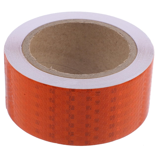 AURARMLET Reflective Sticker 1 Roll Orange PVC for Mechanical Equipment Safety and Floor Warning 98.4x2x0.04In