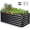 Black, variant on SEJOV 6x3x2ft Raised Garden Bed Kit, Galvanized Planter Raised Garden Boxes Outdoor, Deep Root Raised Planter w/Anti Cutting Strip, Large Metal Raised Garden Bed for Vegetables Flowers Herbs, Black